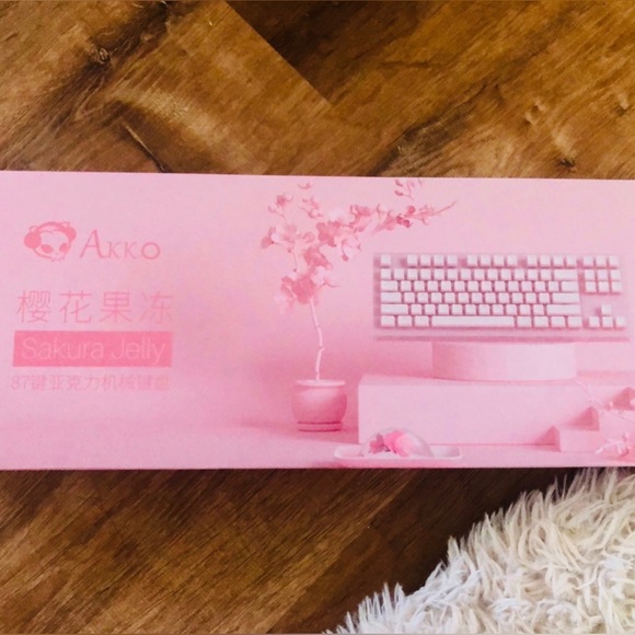 ISO Akko Sakura Jelly Mechanical Keyboard - Picture 1 of 6